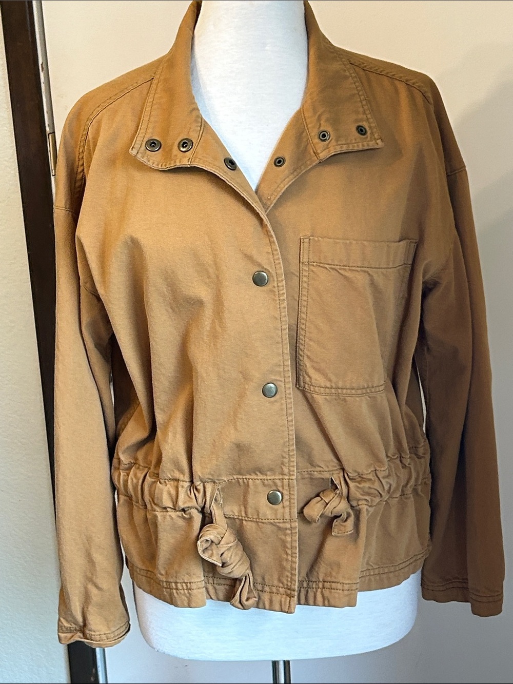MADEWELL SOUTHLAKE MILITARY JACKET DARK SAHARA TAN BELTED CINCH WAIST S